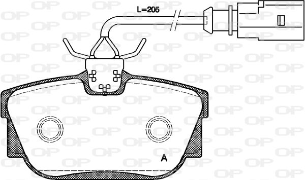 OPEN PARTS Комплект тормозных колодок, дисковый тормоз BPA0767.01